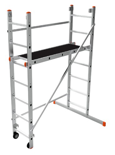 Подмости Sarayli 2х7 алюминиевые бытовые (фанера) 5107