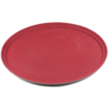 Поднос прорезиненный овальный 680х45 мм бордовый [2700CT Dark red] - изображение 2