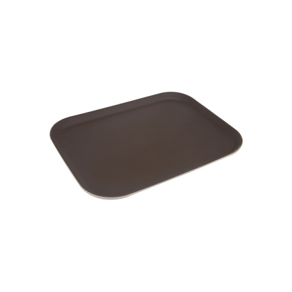 Поднос прорезиненный прямоугольный 500х380х25 мм коричневый [1520CT Brown] - изображение 2