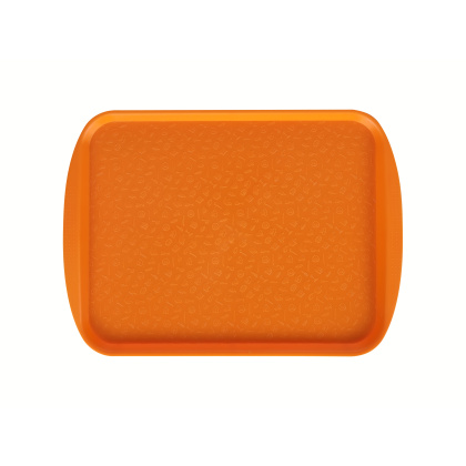 Поднос столовый 415х305 мм с ручками светло-оранжевый