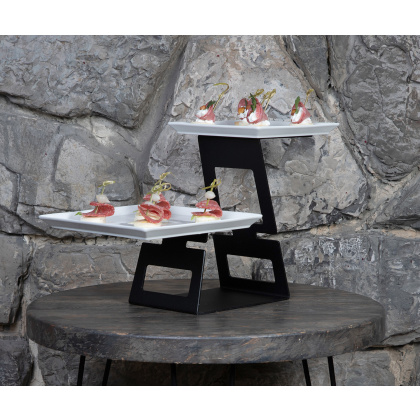 Подставка фуршетная Фламинго 420х200х290 мм серебро Luxstahl - изображение 2