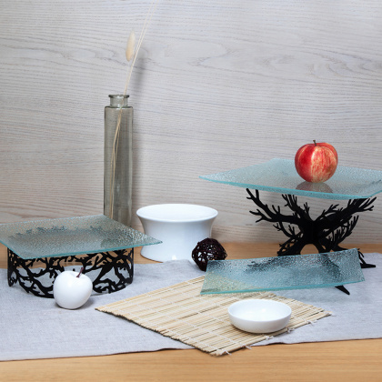 Подставка фуршетная Ветви d=230 мм, h=70 мм бронза Luxstahl - изображение 5