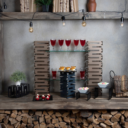 Подставка-куб для фуршета ажурная 190х150х150 мм черный Luxstahl - изображение 5