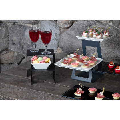 Подставка-куб для фуршета ажурная 150х150х90 мм черный Luxstahl - изображение 3