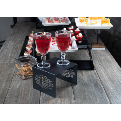 Подставка-куб для фуршета ажурная 150х150х90 мм черный Luxstahl - изображение 4