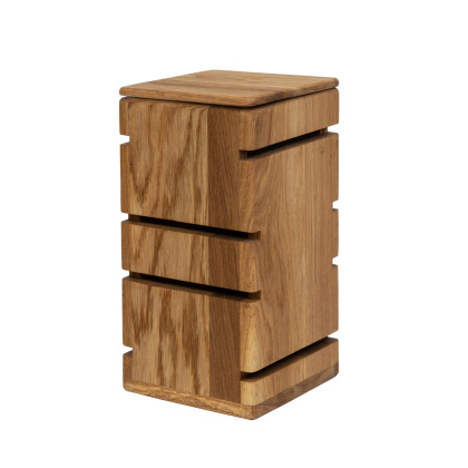 Подставка-куб высокая 165х165х305 мм дуб, цвет натуральный - изображение 2