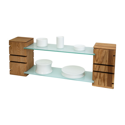 Подставка-куб высокая 165х165х305 мм дуб, цвет натуральный - изображение 4