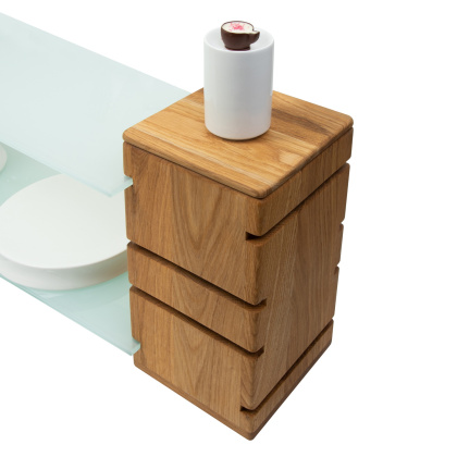 Подставка-куб высокая 165х165х305 мм дуб, цвет натуральный - изображение 5