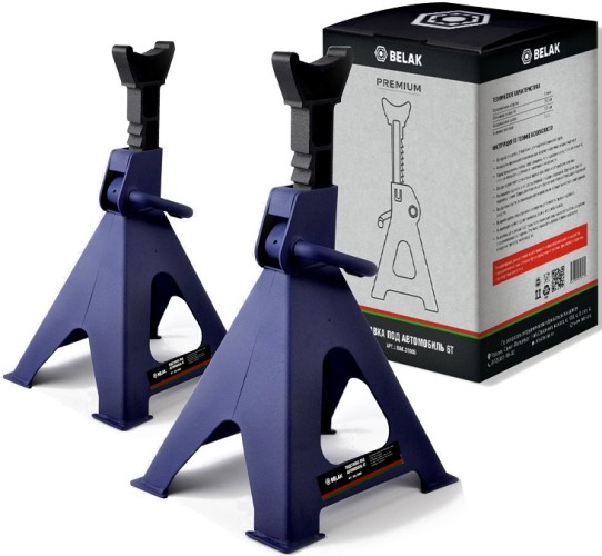 Подставка опорная под автомобиль БелАК PREMIUM грузоподъемность 6 т, комплект из 2-х штук BAK.39006 - изображение 4