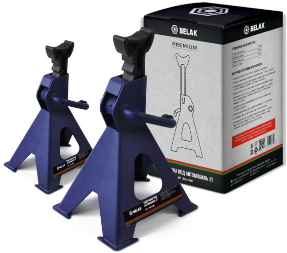 Подставка опорная под автомобиль БелАК PREMIUM грузоподъемность 2 т, комплект из 2-х штук BAK.39004 - изображение 4
