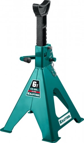 Подставка под автомобиль KRAFTOOL S-PIN страховочная усиленная со штифтом, 415-605мм, 6т 43465-6