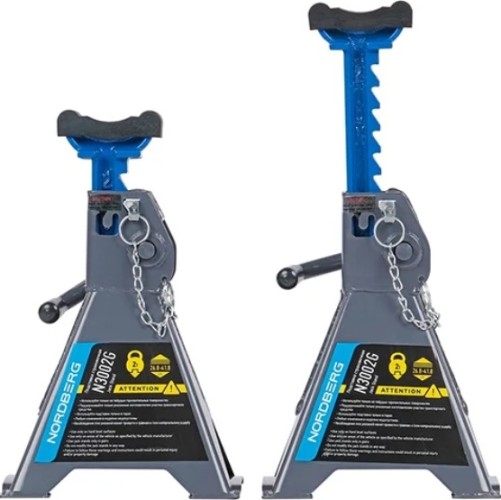 Подставка под автомобиль NORDBERG N3002G страховочная с опорными пластинами, 2 т (комплект