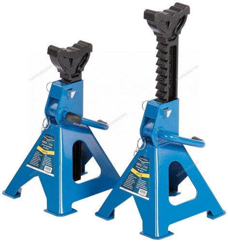 Подставка страховочная под авто NORDBERG N3003E грузоподъемность 3 т, 300-444 мм (компл. 2 шт.) - изображение 2