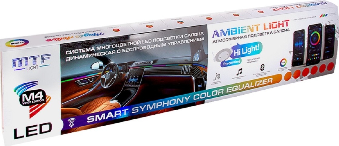 Подсветка салона MTF LIGHT SMART SYMPHONY M4, 24 эл. упр, (полосы в двери универс. 75см х4) AL24CD