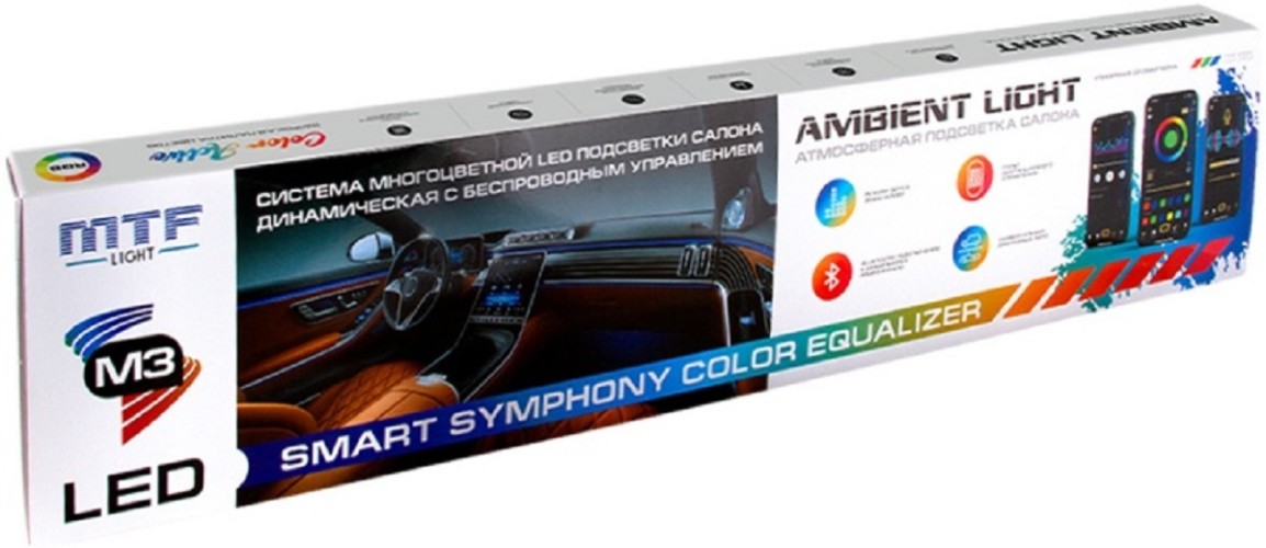 Подсветка салона MTF LIGHT SMART SYMPHONY M3, 24 элем., упр. (полосы в двери универс. 75см х4) AL24C