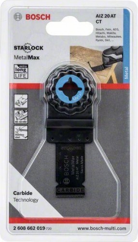 Погружное пильное полотно  BOSCH HM 40х20 мм   AIZ 20 AT 2608662019 - изображение 2