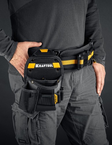 Поясная сумка KRAFTOOL KP-8 с креплением FastClip, 8 карманов, 170х260 мм 38776 - изображение 4
