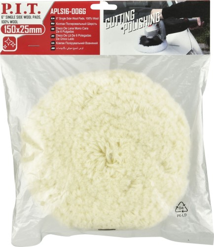 Полировальная насадка P.I.T. APLS16-006G шерстяная 150x25 мм - изображение 2