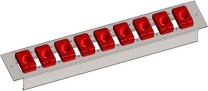 Полка для шкафа FERRUM 08.3000-SK с 9 ложементами BT40 08.BT40-WT