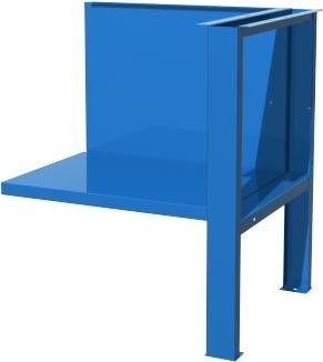 Полка/стенка и верстачная опора FERRUM 01.501-5015 для верстака с одной тумбой (синий)