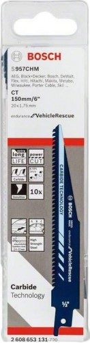 Полотна для сабельных пил BOSCH S957CHM (уп.10шт) endurance for Vehicle Rescue 2608653131 - изображение 2