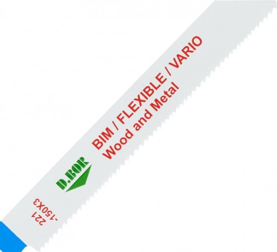 Полотна для сабельных пил D.BOR 130/150*1,8-2,6 мм BIM / FLEXIBLE / VARIO / Wood a metal (2 шт.) D-221-150X3-02