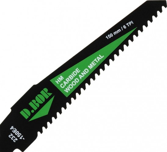 Полотна для сабельных пил D.BOR 115/150*4 мм HM / CARBIDE / WOOD AND METAL универсал.1 шт. D-232-150E4-01 - изображение 2