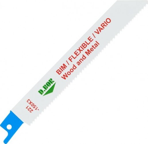 Полотна для сабельных пил D.BOR 130/150*1,8-2,6 мм BIM / FLEXIBLE / VARIO / Wood a metal (2 шт.) D-221-150X3-02 - изображение 2