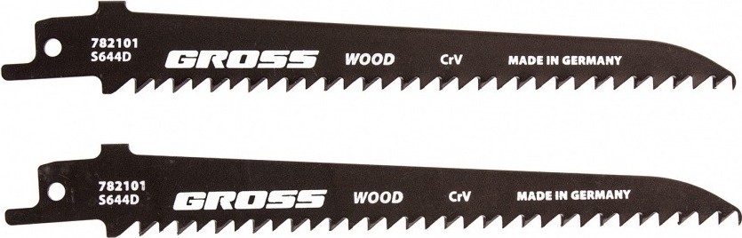 Полотна для сабельных пил GROSS 782101 по дереву, 130x4,2 мм, 2 шт.