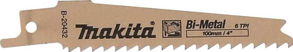 Полотна для сабельных пил MAKITA B-20432 для дерева с гвоздями 100x0,9x6tpi, 5 шт.