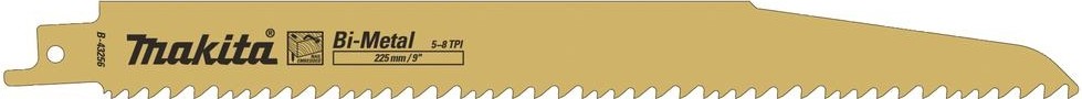 Полотна для сабельных пил MAKITA B-43256 для дерева/металла 225x1,6x5-8tpi, 5 шт.