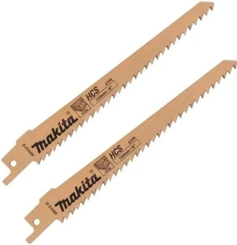 Полотна для сабельных пил MAKITA D-53089 по дереву 150x1,2x6tpi, 2 шт.