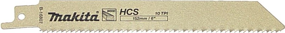Полотна для сабельных пил MAKITA B-16807 для дерева 152x0,8x10tpi, 5 шт.