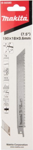 Полотна для сабельных пил MAKITA B-56580 для дерева 190х0,6х8,5tpi