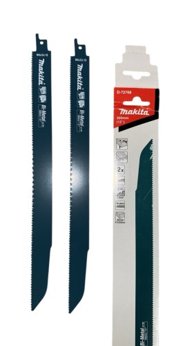 Полотна для сабельных пил MAKITA D-72768 по древесине с гвоздями 300x1,25x10tpi, 2 шт.