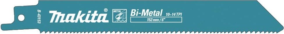 Полотна для сабельных пил MAKITA B-43153 для металла 152x1,25x10-14tpi, 5 шт.