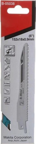 Полотна для сабельных пил MAKITA Super Express для металла 150х0,9х7-18tpi, 5 шт. B-05038 - изображение 2
