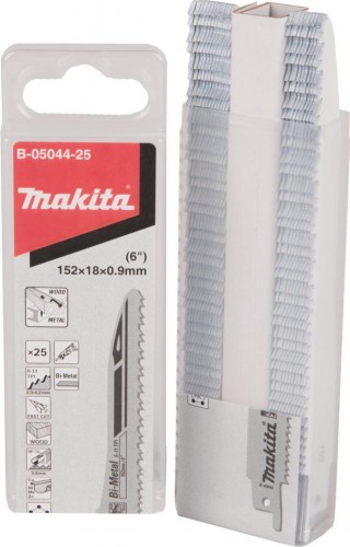Полотна для сабельных пил MAKITA Super Express для дерева с гвоздями/металла 152х0,9х6-11tpi, 25  B-05044-25 - изображение 2