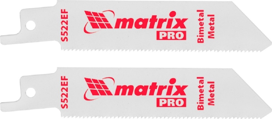 Полотна для сабельных пил MATRIX 782008 по металлу, 75/1,4 мм, 2 шт.