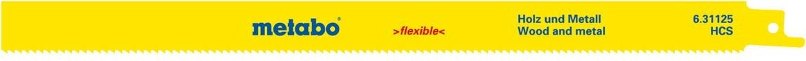 Полотна для сабельных пил METABO S1211H 300x0,9/2,5 HCS (2шт.) 631125000