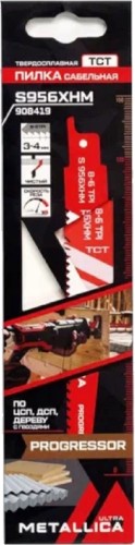 Полотна для сабельных пил METALLICA Ultra S956XHM 150/125мм шаг 3-4мм, TCT-тв. спл., по ЦСП/ДСП/дере 908419