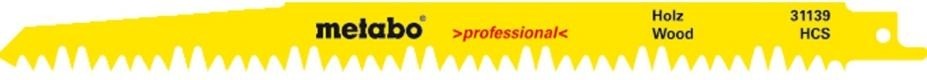 Полотна для сабельных пил METABO S1531L 240x1,5/5 мм HCS (2шт.) 631139000