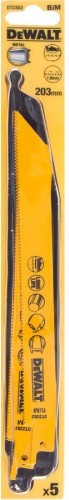 Полотна для сабельных пил по металлу DeWALT BIM 203 мм S1122BF (5шт.) DT2353-QZ DT2353-QZ