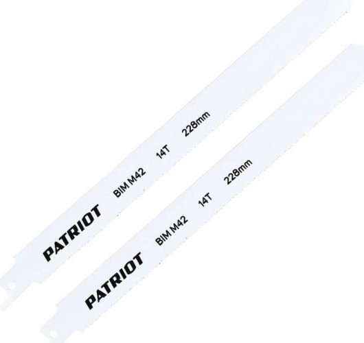 Полотна для сабельных пил по металлу PATRIOT 228*19*0.92мм*14T 2 шт.