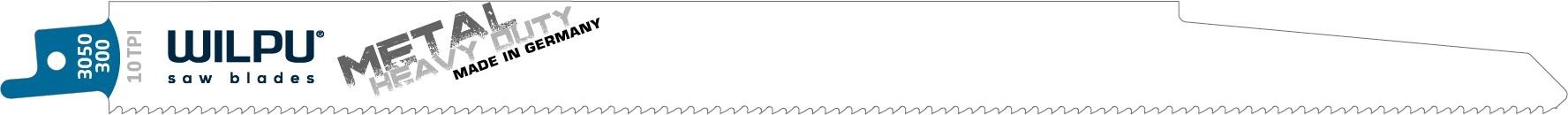Полотна для сабельных пил WILPU 3050/300 bi-metall от 3мм, дерева с ост.металла 3шт/уп 1553000003