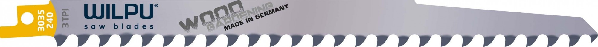 Полотна для сабельных пил WILPU 3035/240 по влажн. дереву, крупн. зуб, быстрый рез 5шт/уп 1277400005