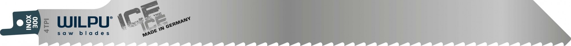 Полотна для сабельных пил WILPU INOX 300 продуктов глубокой заморозки, льда, дерева 1шт/уп 1693000001