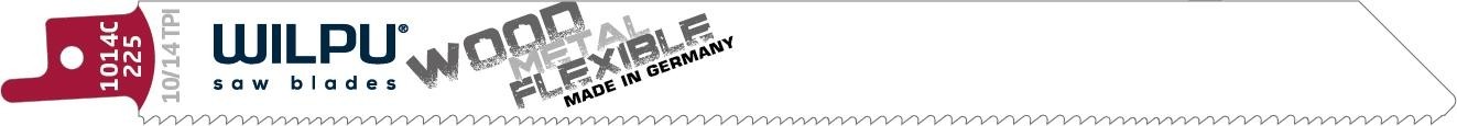 Полотна для сабельных пил WILPU 1014 C/225 древесины с остатками металла, стали 5 шт/уп 1352200005