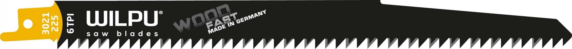 Полотна для сабельных пил WILPU 3021/225 древесины, пластмассы, гипсокартона 5шт/уп 1222200005