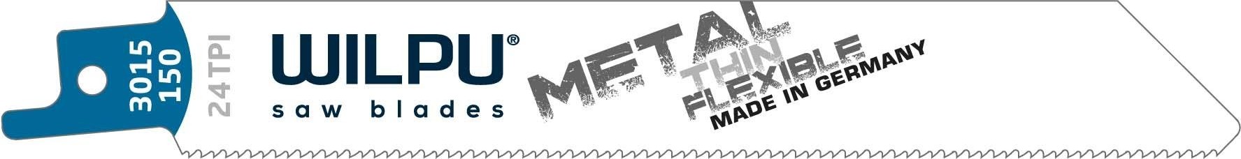 Полотна для сабельных пил WILPU 3015/150 bi-metall жести, стали толще, чем 1,2мм мелкозубно 1421500005